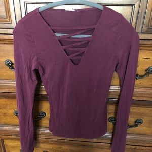 Garage Crisscross Knit Top